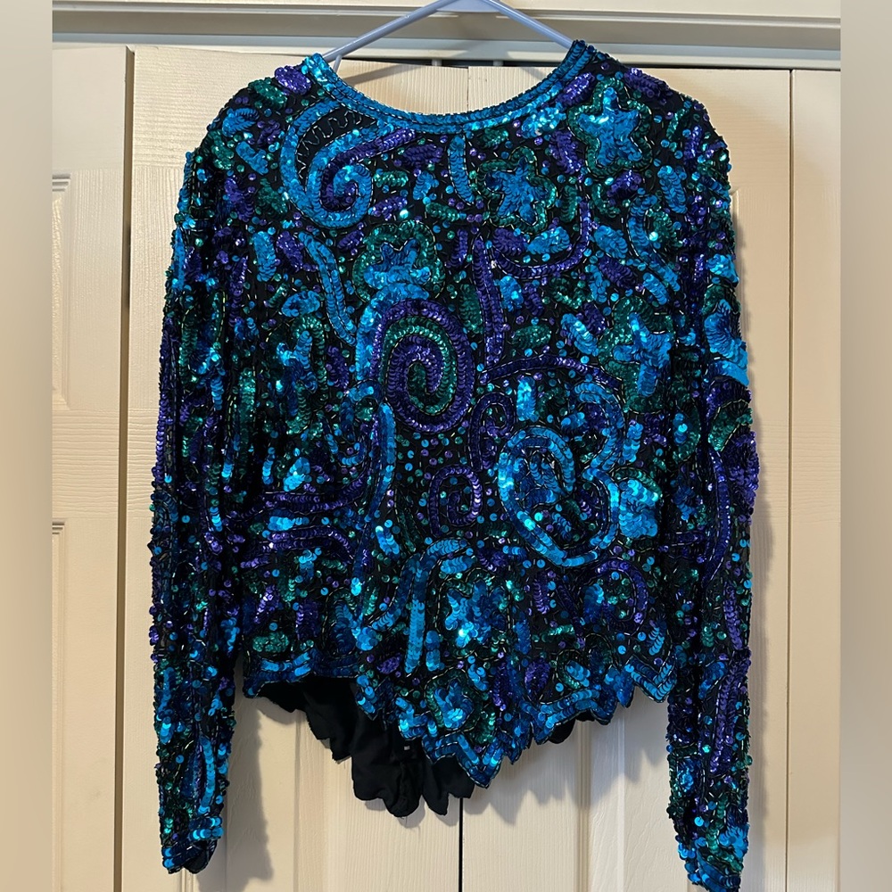 Laurence Kazar Black/Teal/Purple Vintage